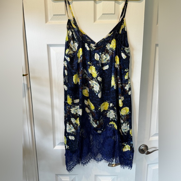 Free People Sunfade Slip Dress Navy Combo size medium NWT - Picture 6 of 11